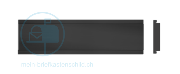 Briefkastenschild Kehrer 67 x 14,5 Alu schwarz