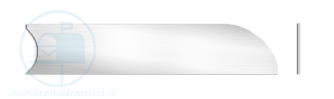 Briefkastenschild MarcMetal 97 x 20 Alu