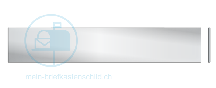 Briefkastenschild MarcMetal BL60 120 x 22 Kunststoff silber