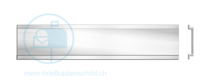 Briefkastenschild Schweizer 110 x 20 Alu