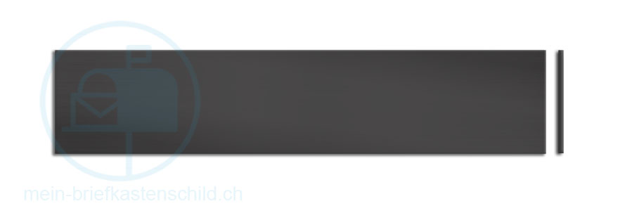 Briefkastenschild Schweizer 119 x 25 x 1,6 Kunststoff schwarz