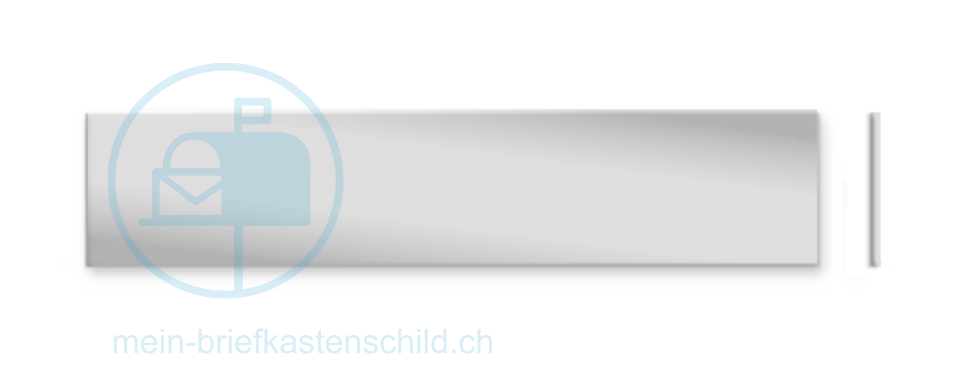 Briefkastenschild Schweizer 119 x 25 x 1,6 Kunststoff silber