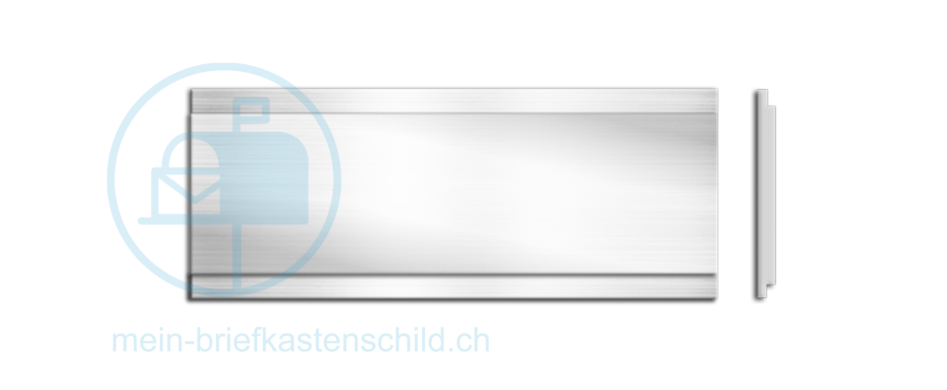 Briefkastenschild Stebler 60 x 21 Alu