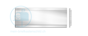 Briefkastenschild Givel 80 x 25 Alu