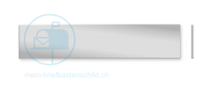 Briefkastenschild Schweizer 119 x 25 x 1,6 Kunststoff silber