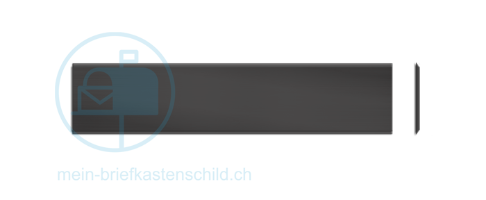 Klingelschild Sonnex 61 x 14 Alu schwarz matt