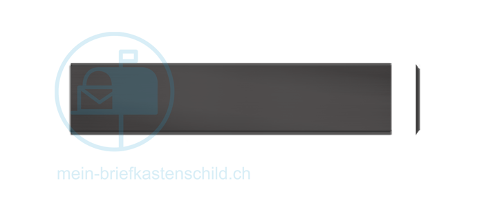 Klingelschild Sonnex 61 x 14 Alu schwarz poliert